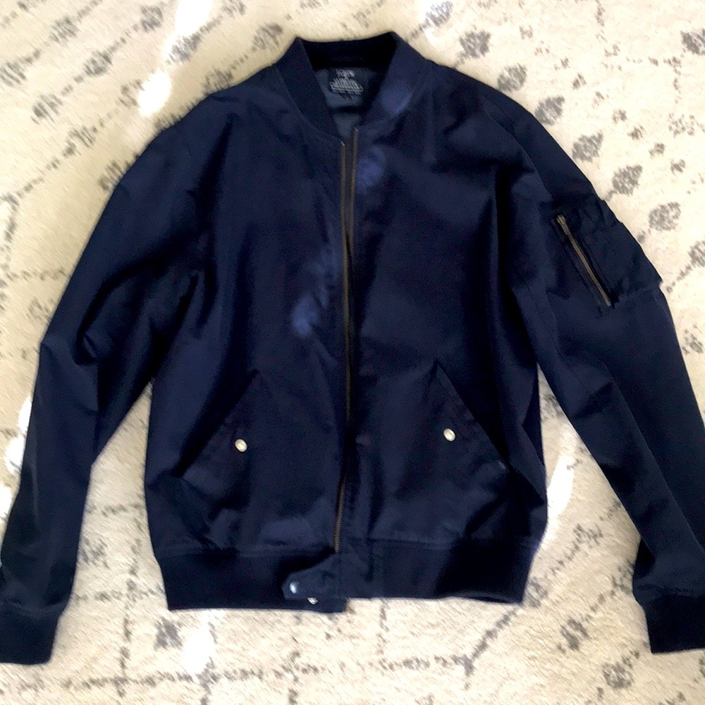 Jcrew Wallace &Barnes Bomber Jacket Navy